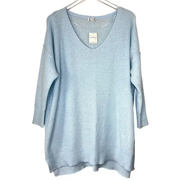 Intimately Free People Cozy Pullover Dress V-Neck Light Blue XS SMALL Knit - Picture 2 of 6